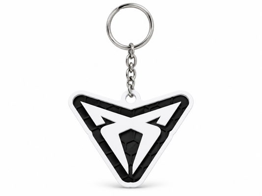 Breloc auto Cupra logo cu lanț și inel