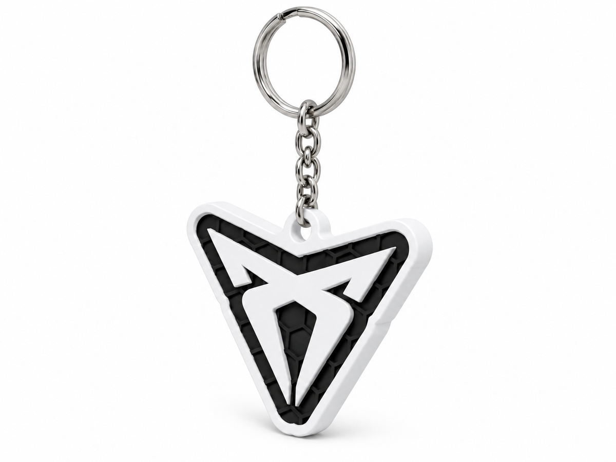 Breloc auto Cupra logo cu lanț și inel