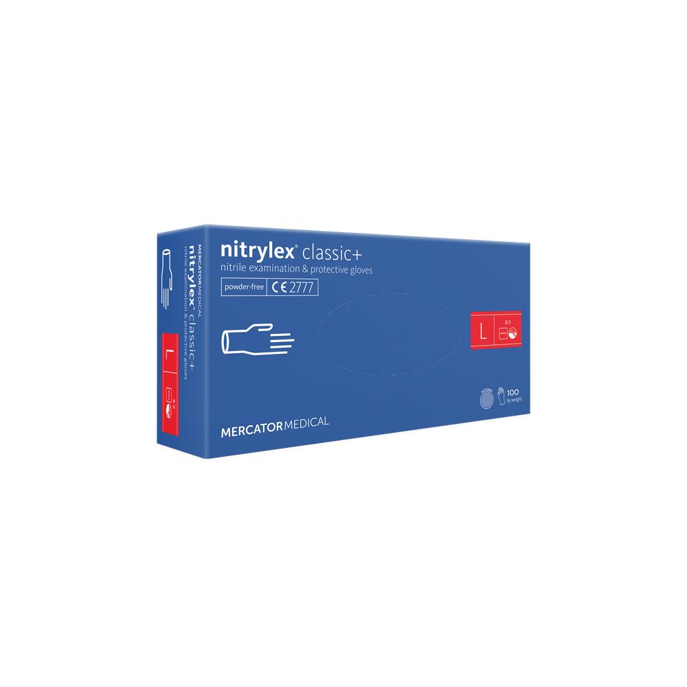 MANUSI PROTECTIE ALBASTRE DIN NITRIL CLASSIC L SET 100BUC NITRYLEX