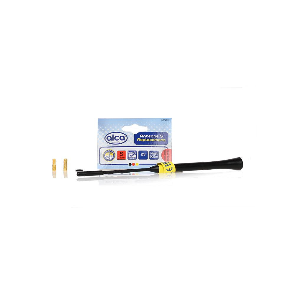 ANTENA AUTO EXTERIOR NEAGRA 23CM CU 2 ADAPTOARE (5-6MM)