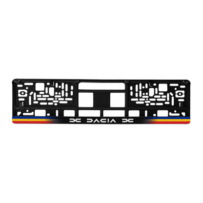 Set 2 bucati, suport numar inmatriculare personalizat Dacia Nou, HLX-1