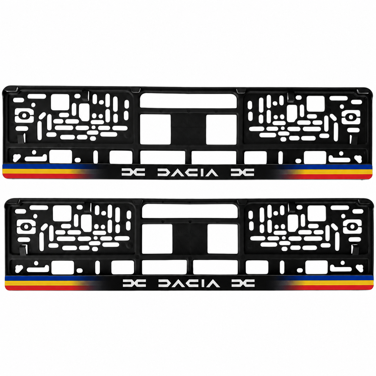 Set 2 bucati, suport numar inmatriculare personalizat Dacia Nou, HLX-1