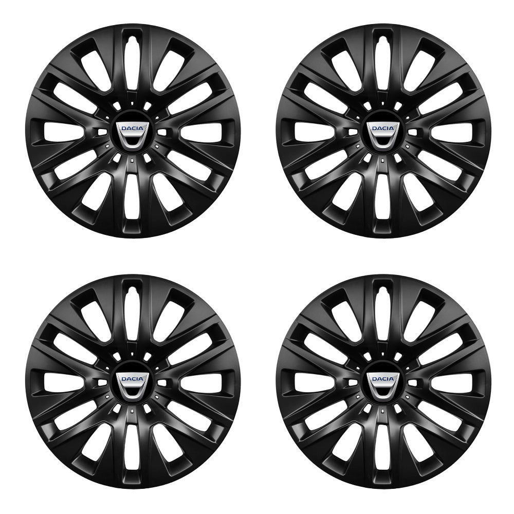 Set 4 capace roti potrivite jantelor de 16 inch compatibile DACIA, Model 429 Black
