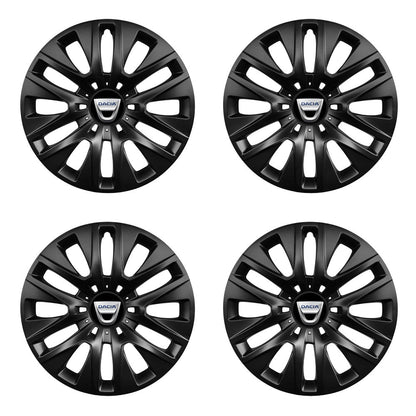 Set 4 capace roti 14 inchi (R14) compatibile gama Dacia model - 225 Black