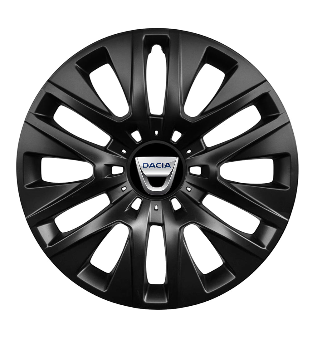 Set 4 capace roti 14 inchi (R14) compatibile gama Dacia model - 225 Black