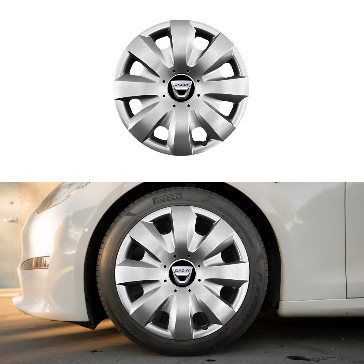 Set 4 capace roti potrivite jantelor de 15 inch compatibile gama Dacia, model - 321