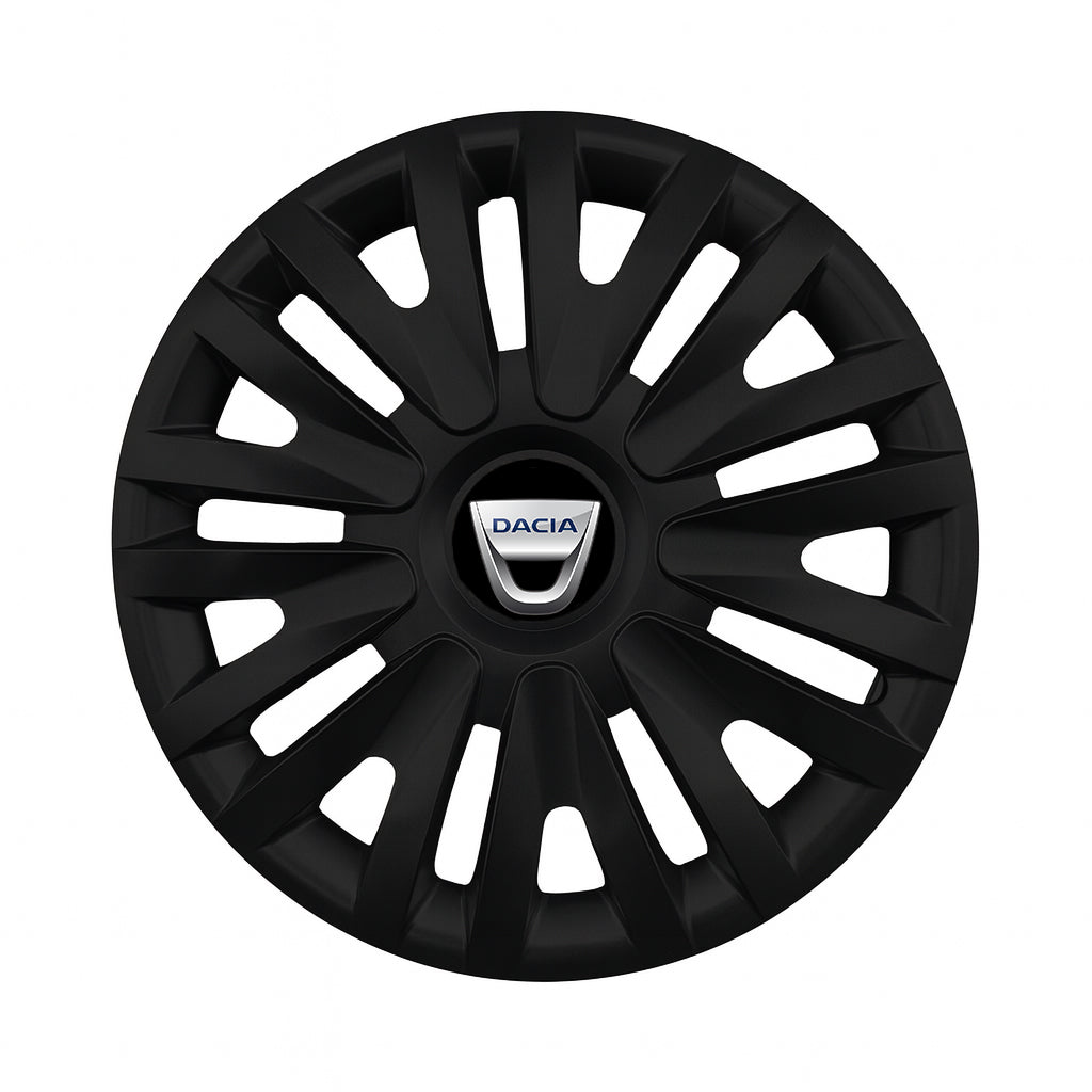 Set 4 capace roti potrivite jantelor de 15 inch compatibile DACIA, Model - 313 Black