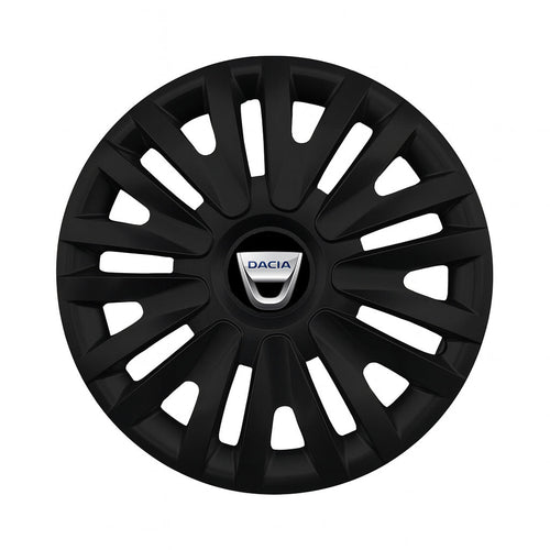 Set 4 capace roti potrivite jantelor de 15 inch compatibile DACIA, Model - 313 Black
