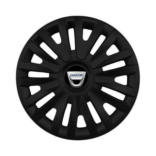 Set 4 capace roti potrivite jantelor de 15 inch compatibile DACIA, Model - 313 Black