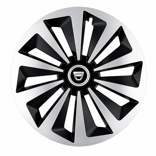 Set 4 capace roti Fox Gri-Negru R14 Compatibil Cu Dacia