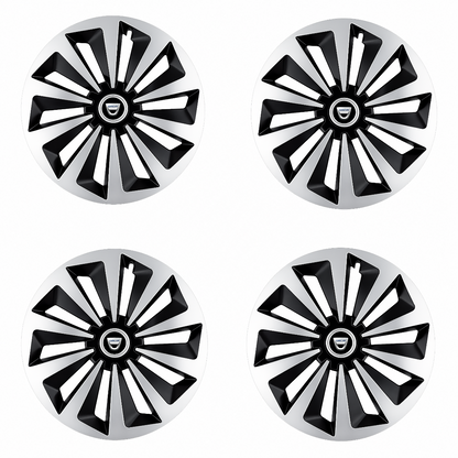 Set 4 capace roti Fox Gri-Negru R15 Compatibil Cu Dacia