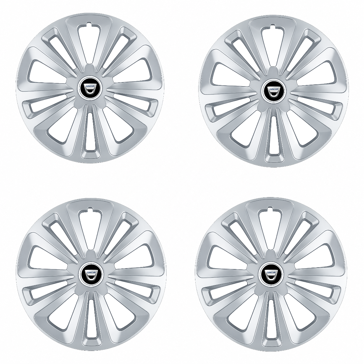 Set 4 Capace Roti Terra Gri R14, pentru Dacia