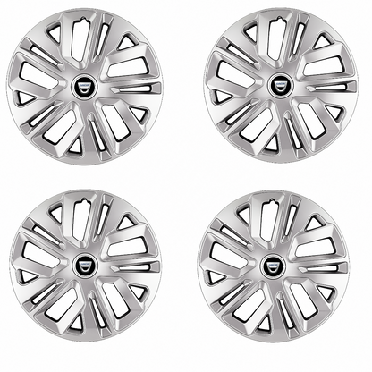 Set 4 Capace Roti 15 inchi (R15) Raven Gri, Compatibile Cu Dacia