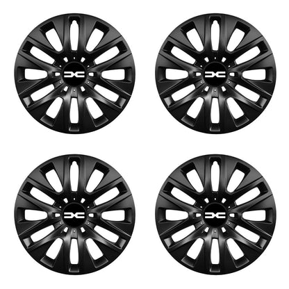 Set 4 capace roti 14 inchi (R14) compatibile gama Dacia Nou model - 225 Black