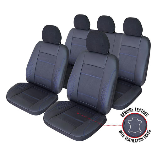 SET HUSE SCAUN EXCLUSIVE LEATHER ATLAS NEGRU UMB-B
