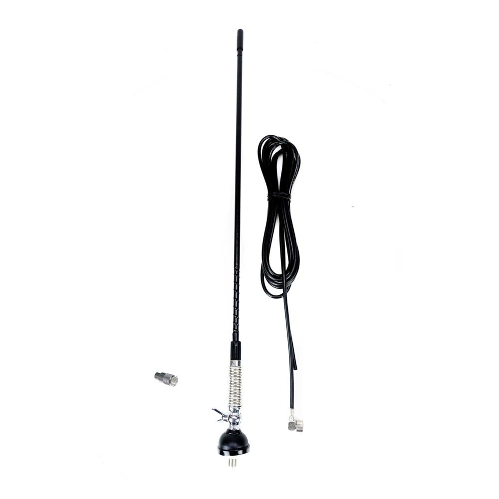 ANTENA CB PNI S60 CU FLUTURE, LUNGIME 59 CM, CU MONTURA, CABLU SI MUFA PL259, FIBRA DE STICLA