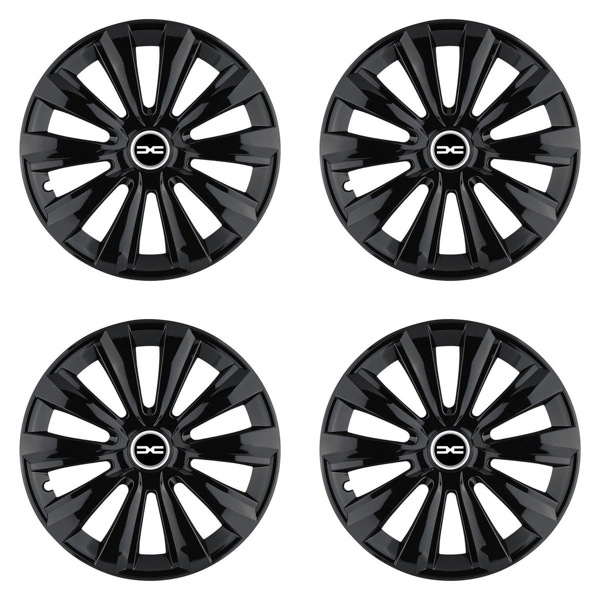 Set 4 Capace Roti Autohelix MSA® potrivite jantelor de 15 inch, pentru Dacia Nou model Delta Black