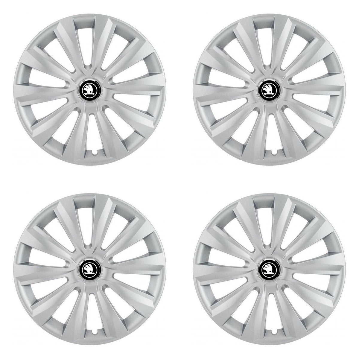 Set 4 capace roti Delta cromat R14 pentru gama auto Skoda Nou