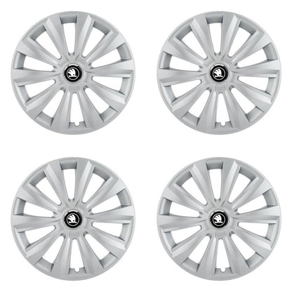 Set 4 Capace Roti, potrivite jantelor de R16, pentru Skoda Nou, model delta cromat
