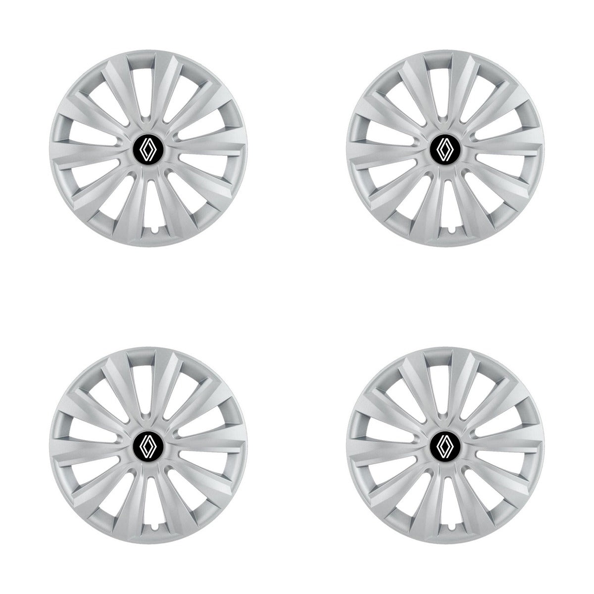 Set 4 capace roti 15 inchi (R15) Delta Gri, Compatibile Cu Renault Nou