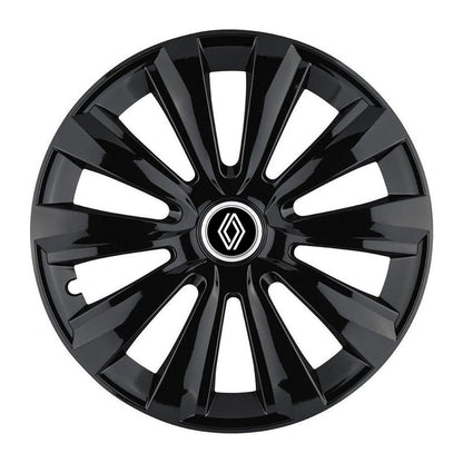 Set 4 Capace Roti, potrivite jantelor de R14, pentru Renault Nou, model delta negru