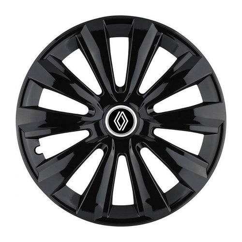 Set 4 Capace Roti, potrivite jantelor de R15, pentru Renault Nou, model delta negru
