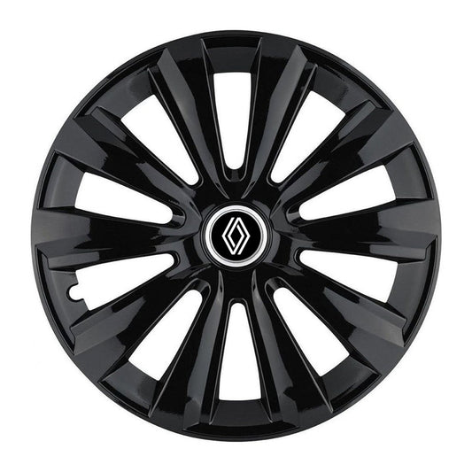 Set 4 Capace Roti, potrivite jantelor de R15, pentru Renault Nou, model delta negru