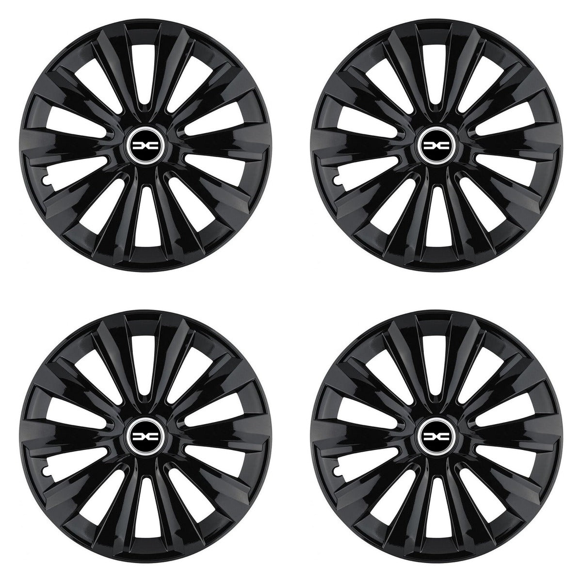 Set 4 Capace Roti, potrivite jantelor de R16, pentru Dacia Nou, model delta negru