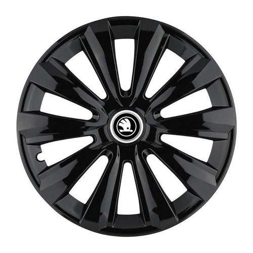 Set 4 Capace Roti, potrivite jantelor de R16, pentru Skoda Nou, model delta negru
