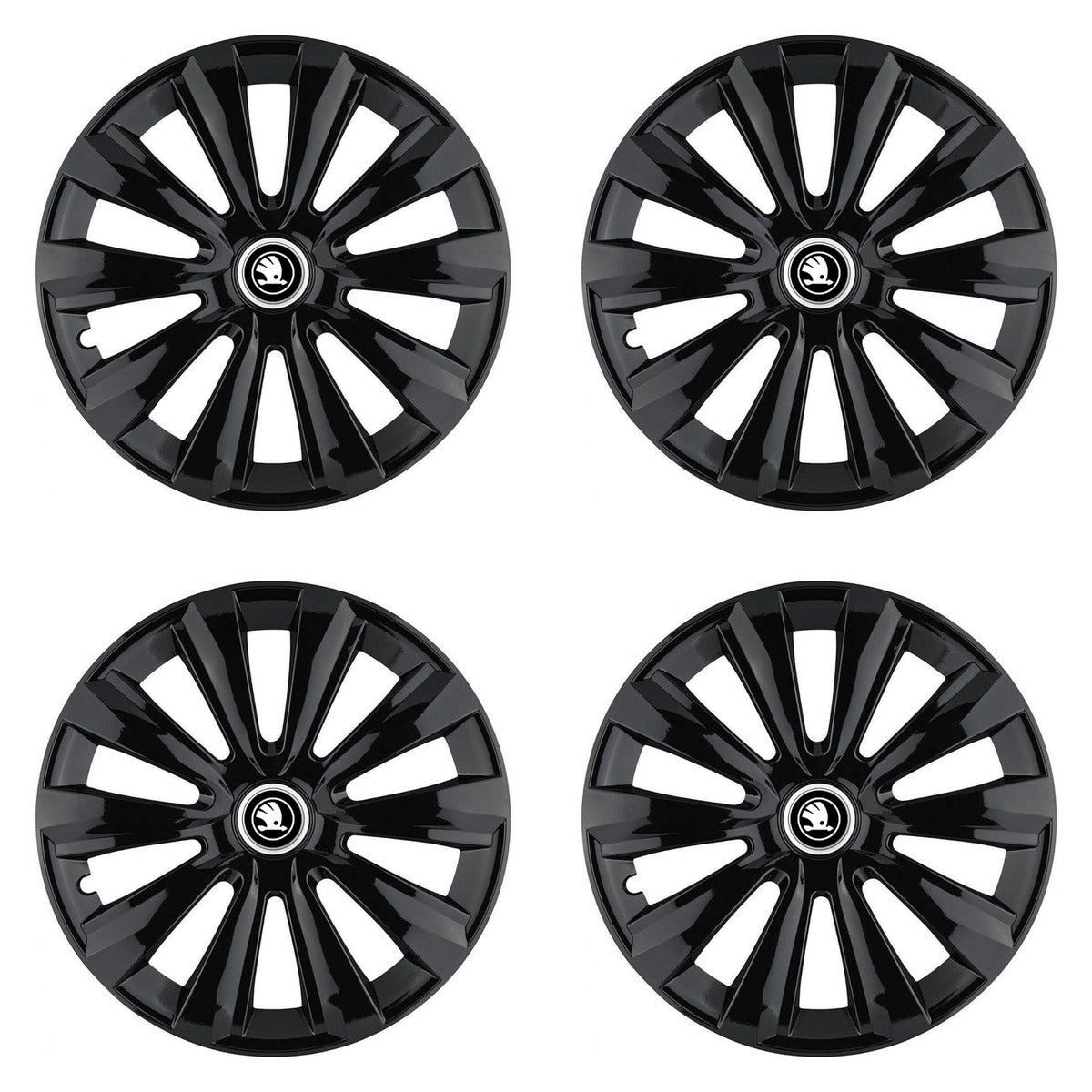 Set 4 Capace Roti, potrivite jantelor de R16, pentru Skoda Nou, model delta negru