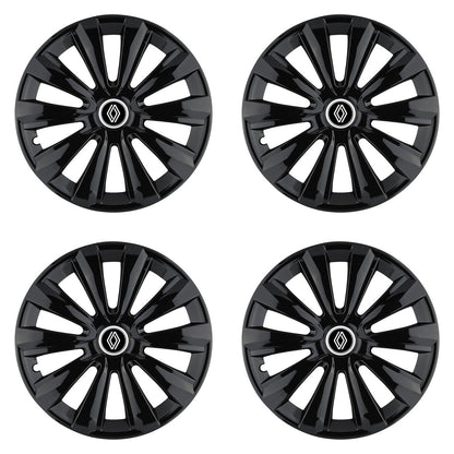Set 4 Capace Roti, potrivite jantelor de R16, pentru Renault Nou, model delta negru