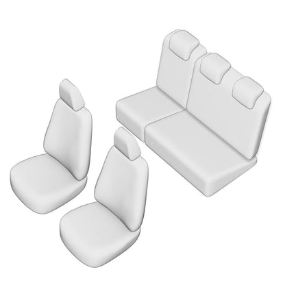 SET HUSE SCAUN UMBRELLA PENTRU DACIA LOGAN MCV 5 LOCURI 2004-2013 (BANCHETA FRACTIONATA) CU TETIERE SPATE IN FORMA DE L