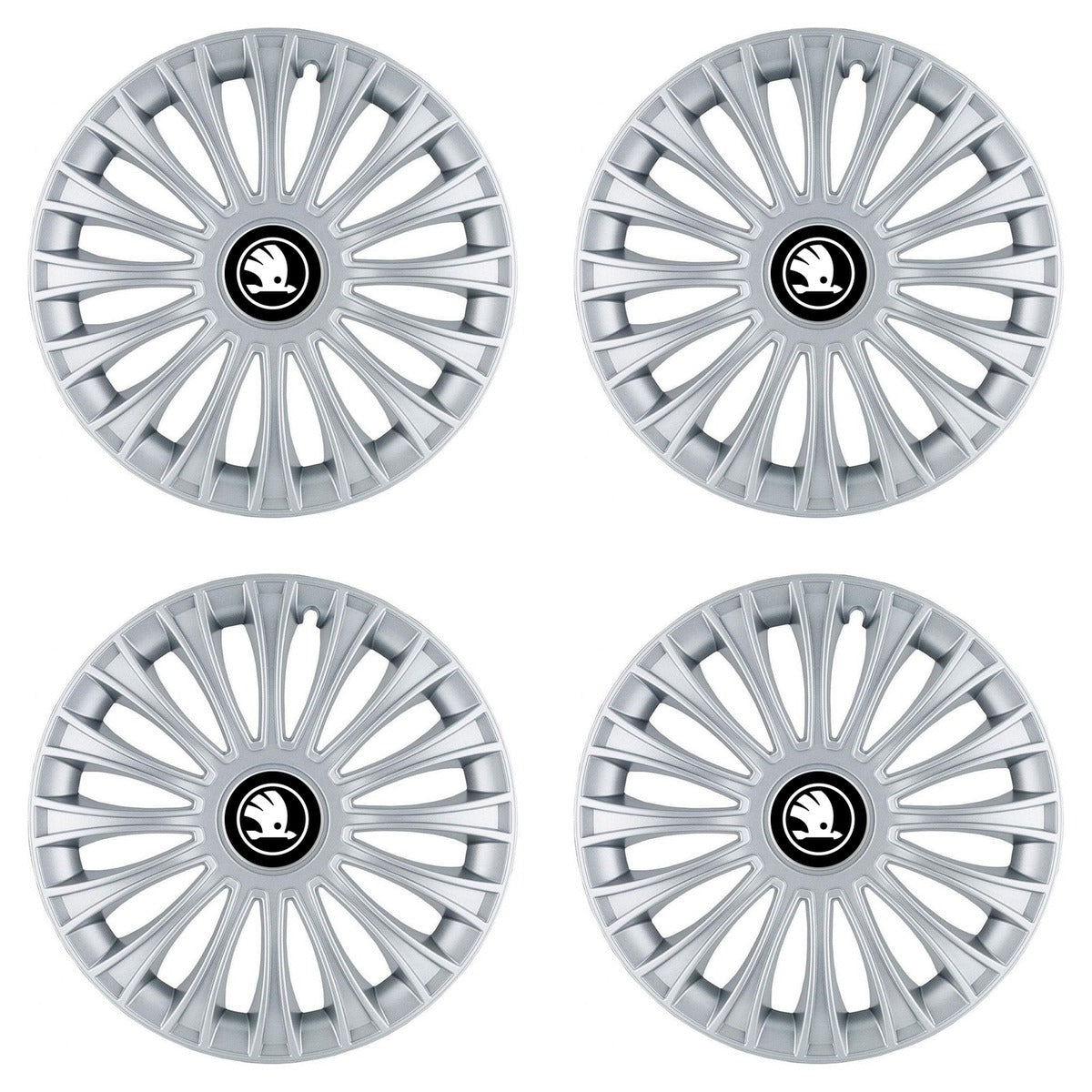 Set 4 Capace Roti, potrivite jantelor de R14, pentru Skoda Nou, model dino cromat