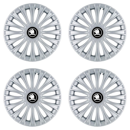 Set 4 Capace Roti, potrivite jantelor de R14, pentru Skoda Nou, model dino cromat