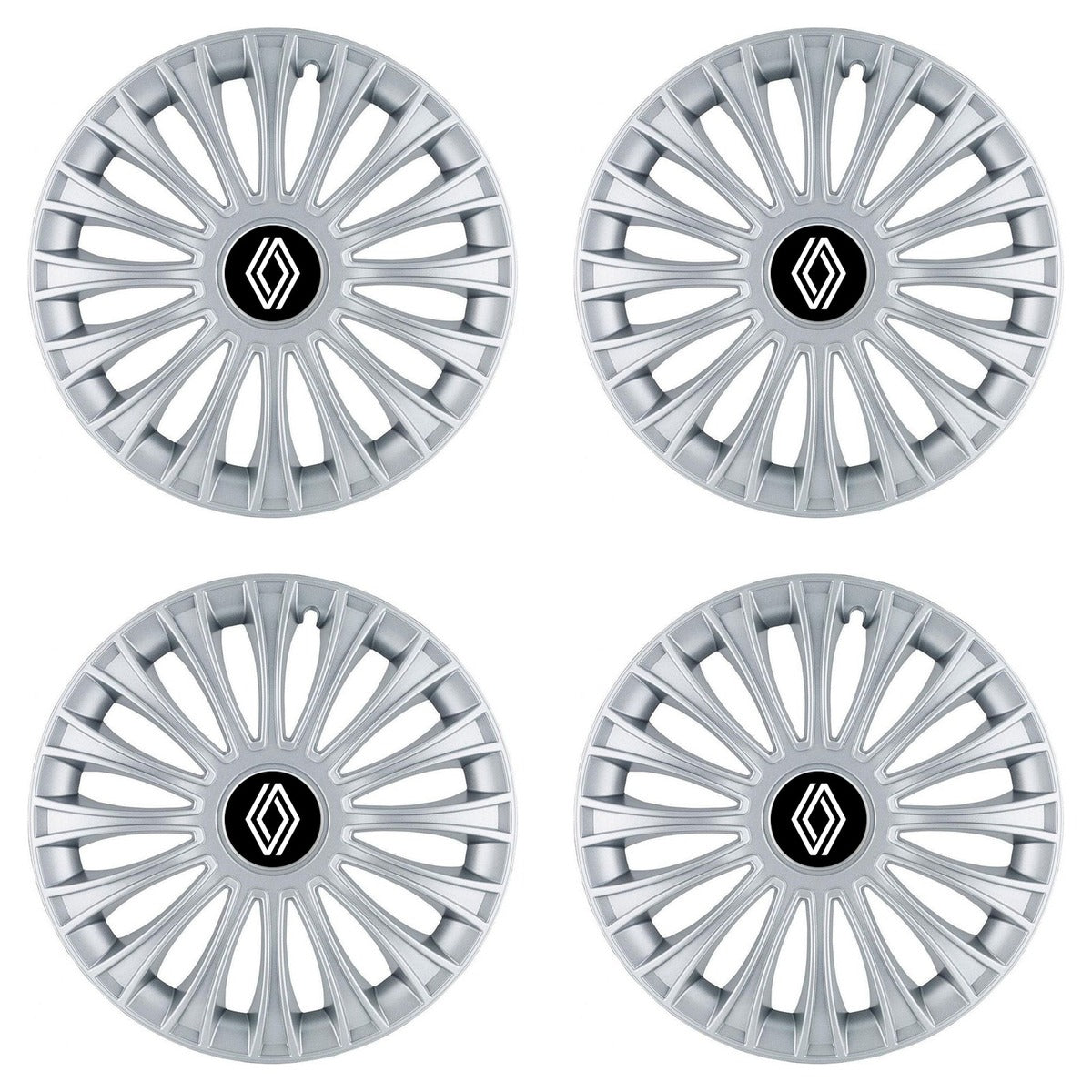 Set 4 Capace Roti, potrivite jantelor de R14, pentru Renault Nou, model dino cromat