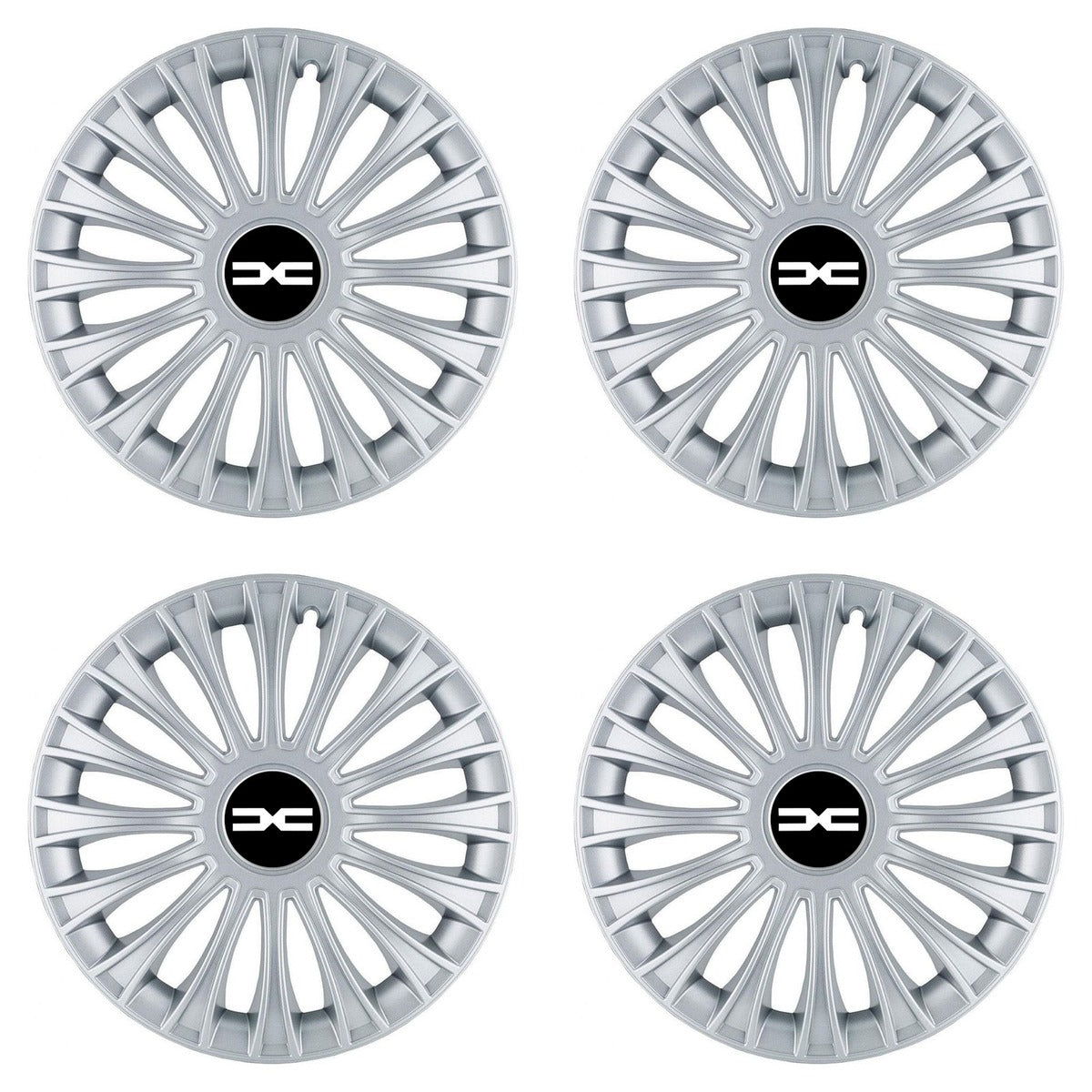 Set 4 Capace Roti, potrivite jantelor de R15, pentru Dacia Nou, model dino cromat