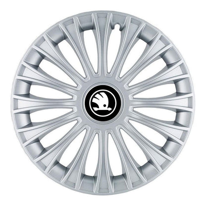 Set 4 Capace Roti, potrivite jantelor de R16, pentru Skoda Nou, model dino cromat