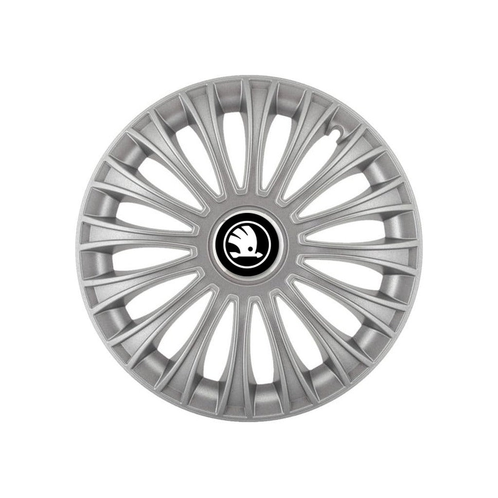 Set 4 capace roti 14 inchi (R14) Dino Gri, Compatibile cu Skoda Nou