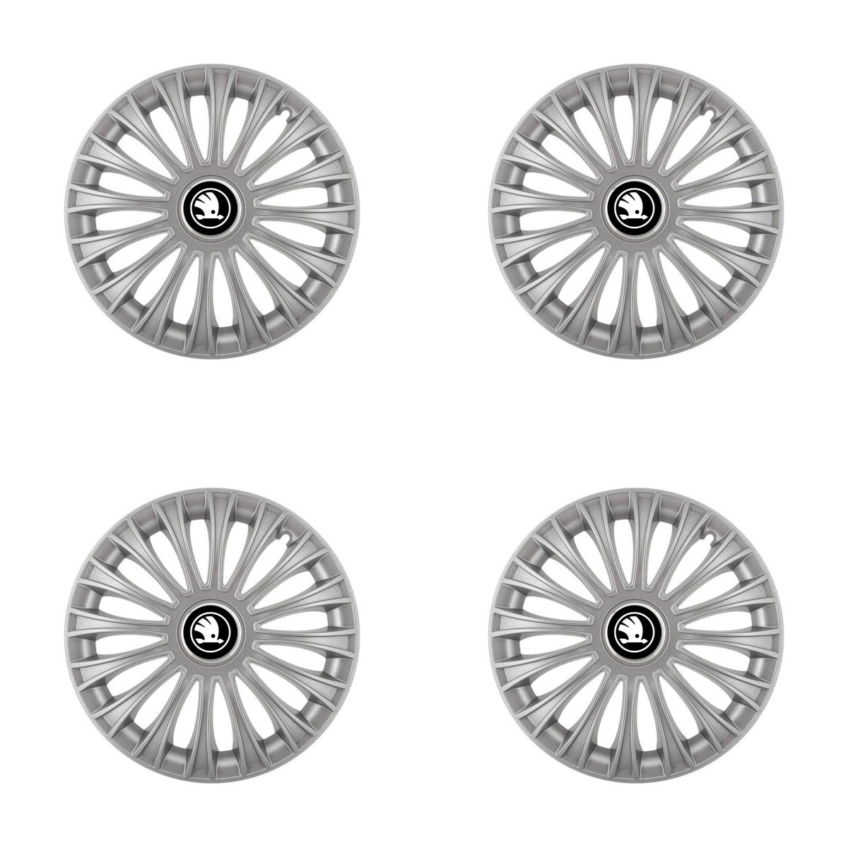 Set 4 capace roti 14 inchi (R14) Dino Gri, Compatibile cu Skoda Nou