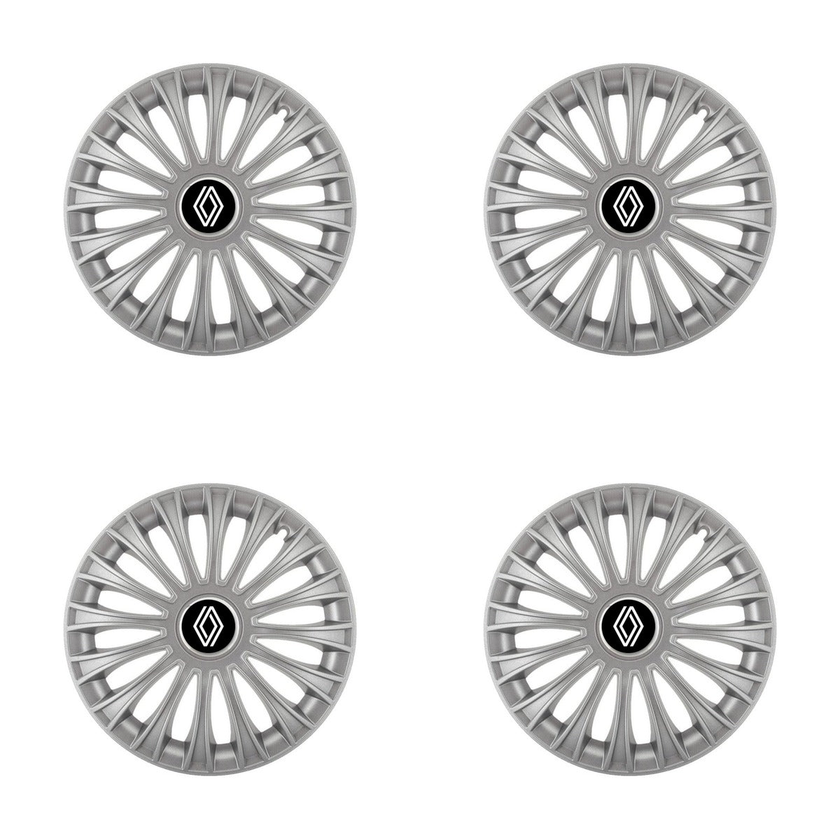 Set 4 capace roti 14 inchi (R14) Dino Gri, Compatibile cu Renault Nou
