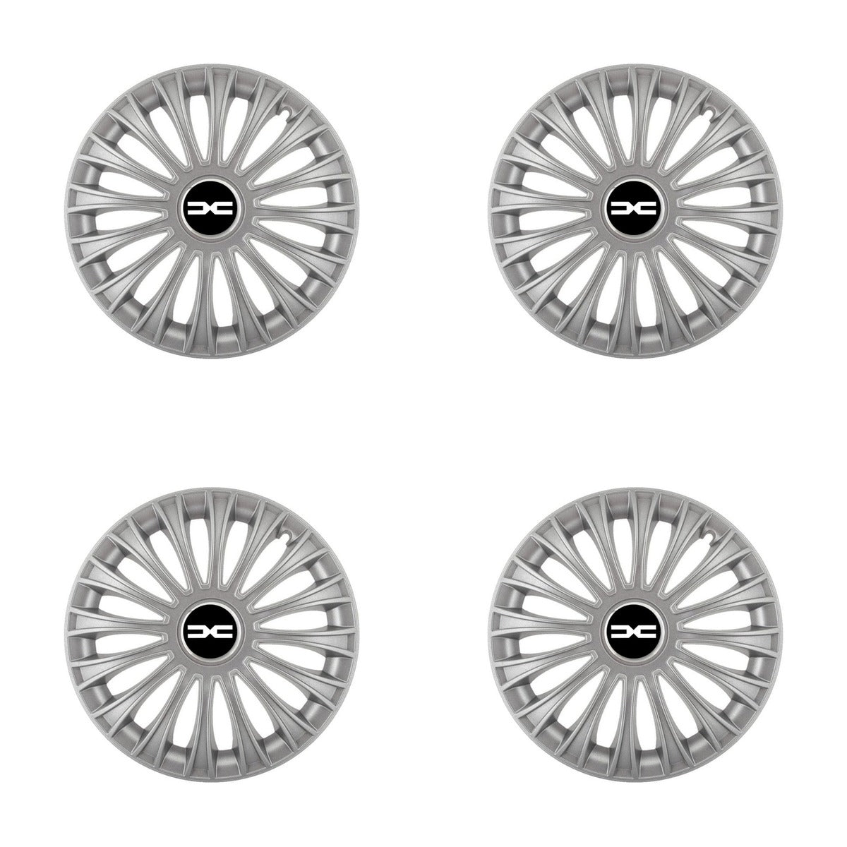 Set 4 capace roti 15 inchi (R15) Dino Gri, Compatibile cu Dacia Nou