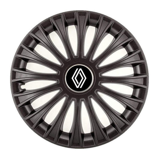 Set 4 Capace Roti, potrivite jantelor de R14, pentru Renault Nou, model dino Negru