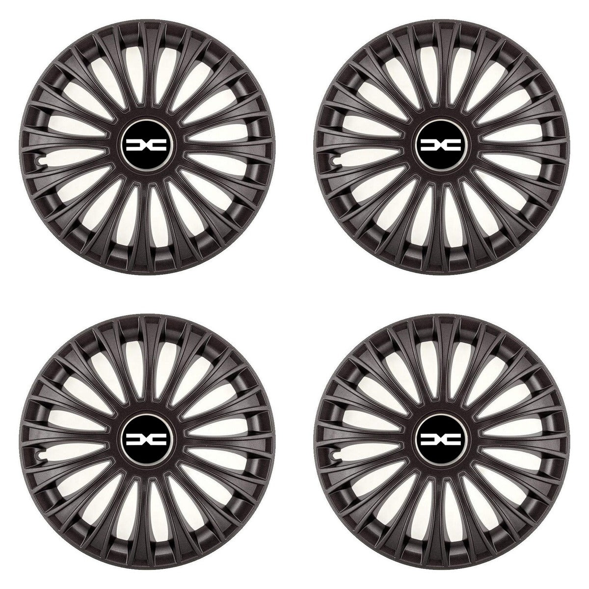 Set 4 Capace Roti 15 inchi (R15) Dino Negru, Compatibile cu Dacia Nou