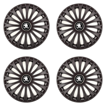 Set 4 capace roti 16 inchi (R16) Dino Negru, Compatibil Cu Skoda Nou