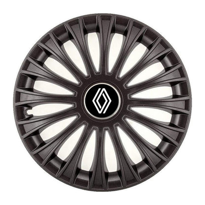 Set 4 capace roti 16 inchi (R16) Dino Negru, Compatibil Cu Renault Nou