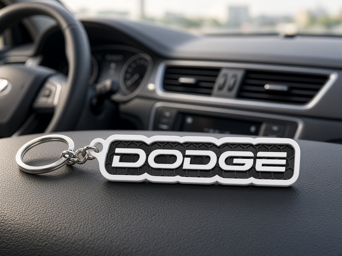 Breloc auto Dodge cu lanț și inel