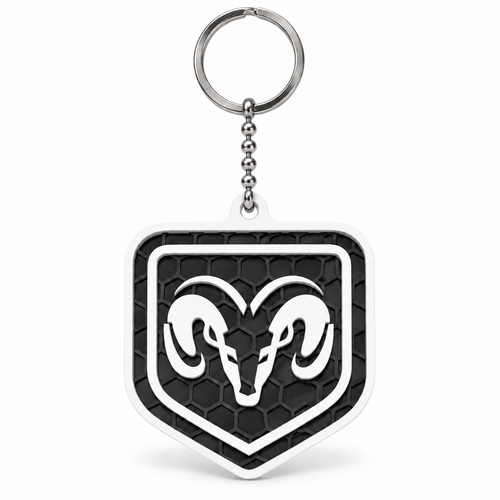 Breloc auto Dodge Ram cu lanț și inel