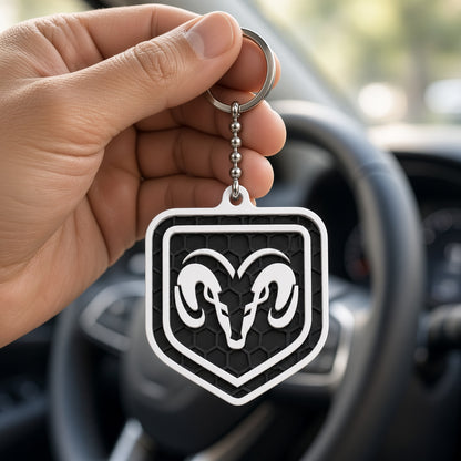 Breloc auto Dodge Ram cu lanț și inel
