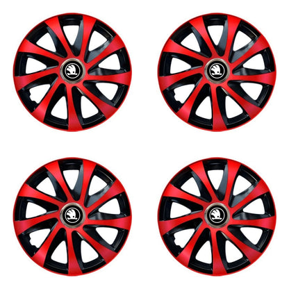 Set 4 capace roti Drift extra red R15 pentru gama Skoda Nou