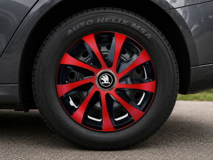 Set 4 capace roti Drift extra red R15 pentru gama Skoda Nou